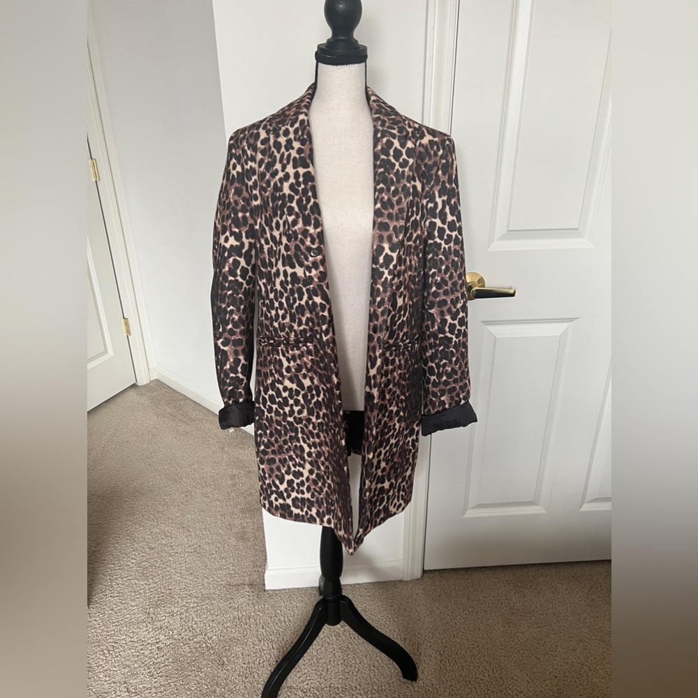 New York & Company Leopard print Peacoat - Picture 6 of 7